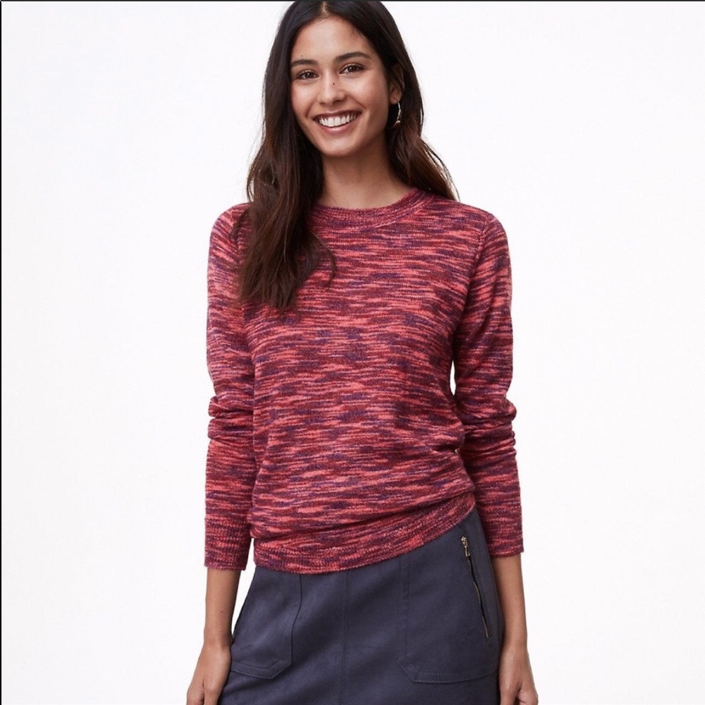 NWT Loft Spacedye Shirttail Sweater XXSP